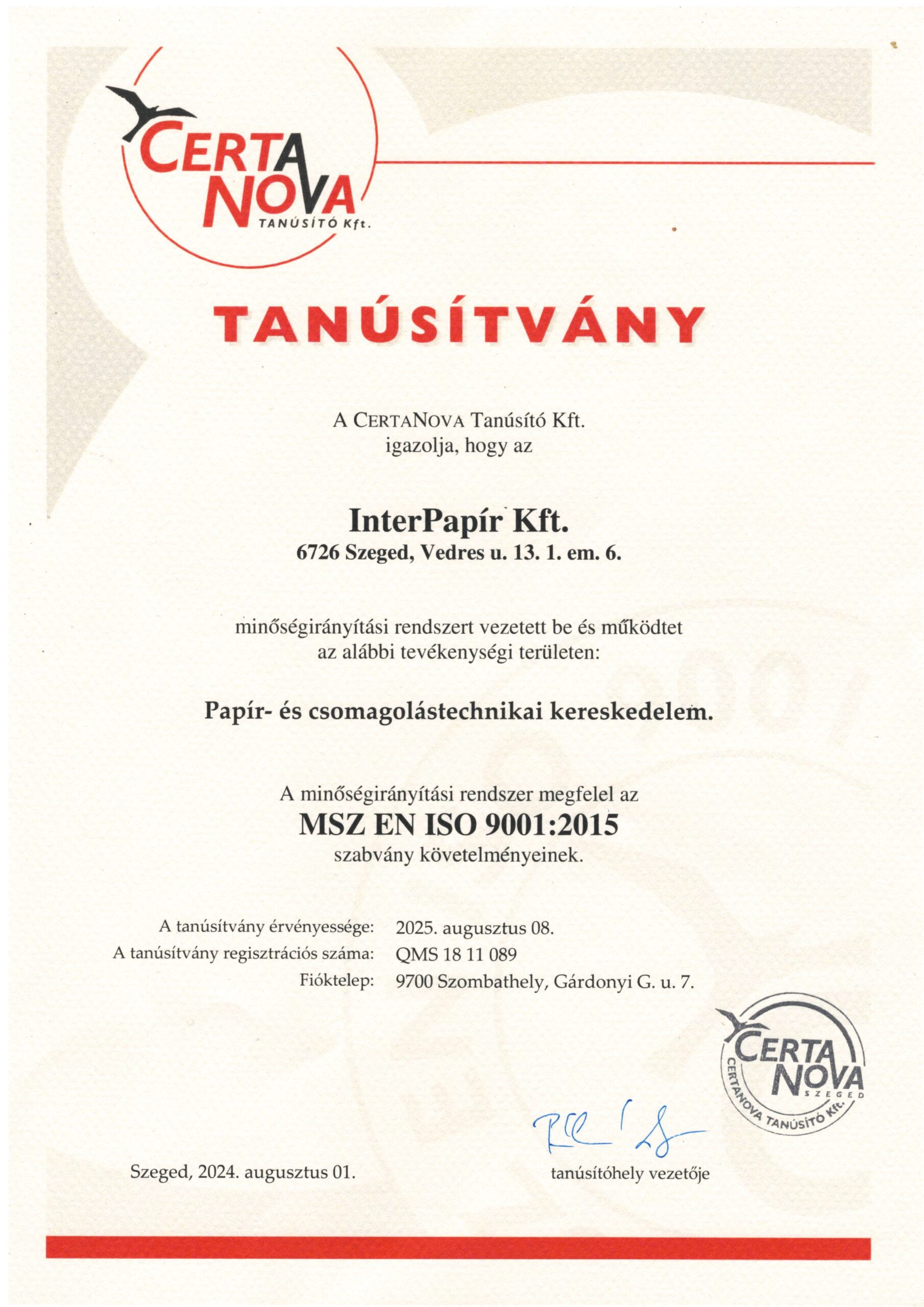 ISO-9001-2015-Minőségirányítás