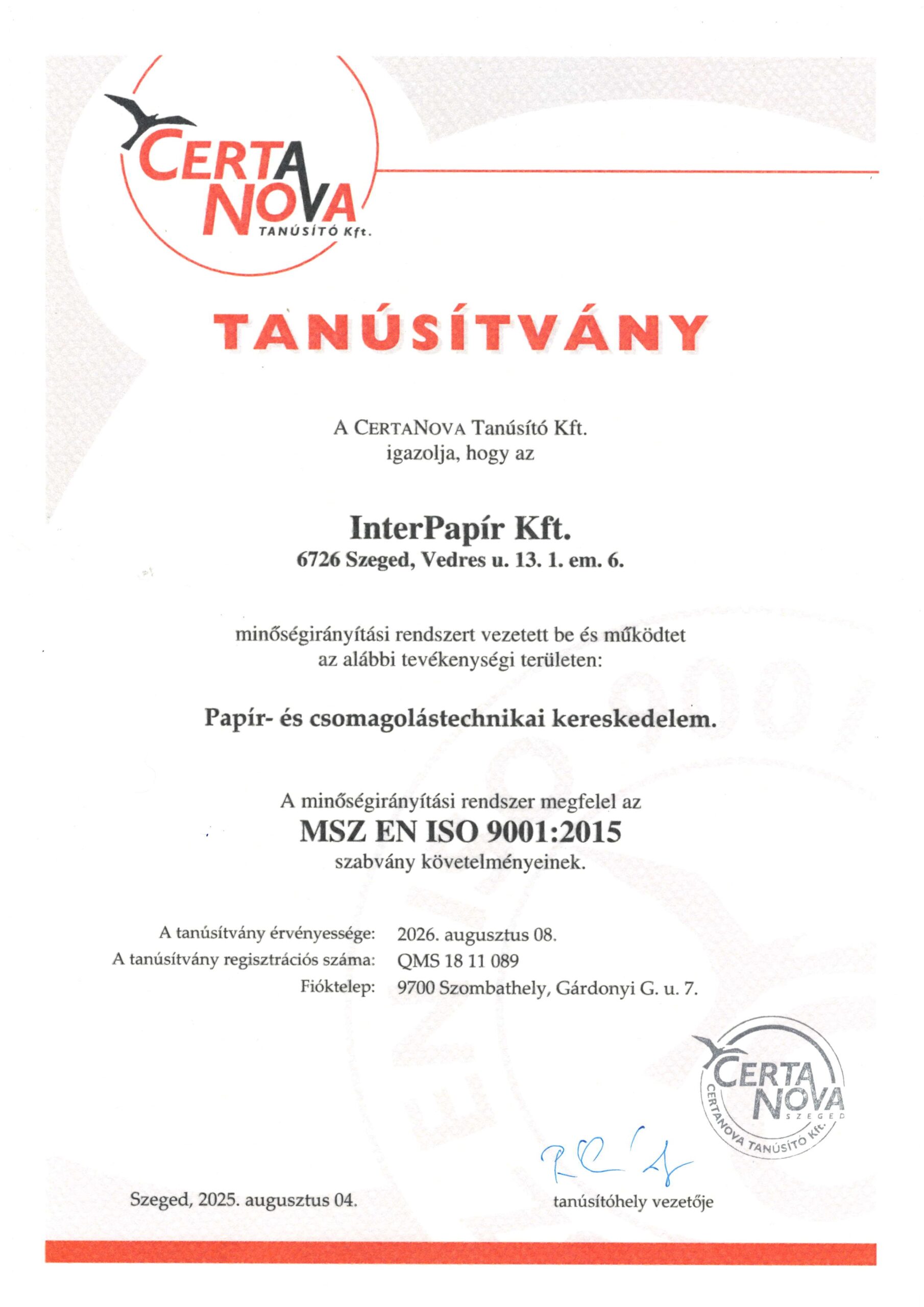 ISO-9001-2015-Minőségirányítás